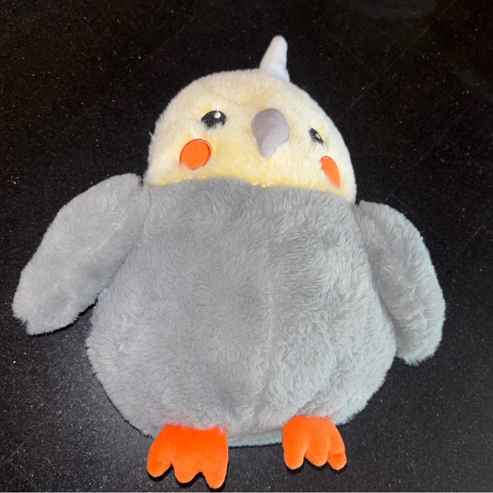 Symphony the Gray Cockatiel Plush dog toy